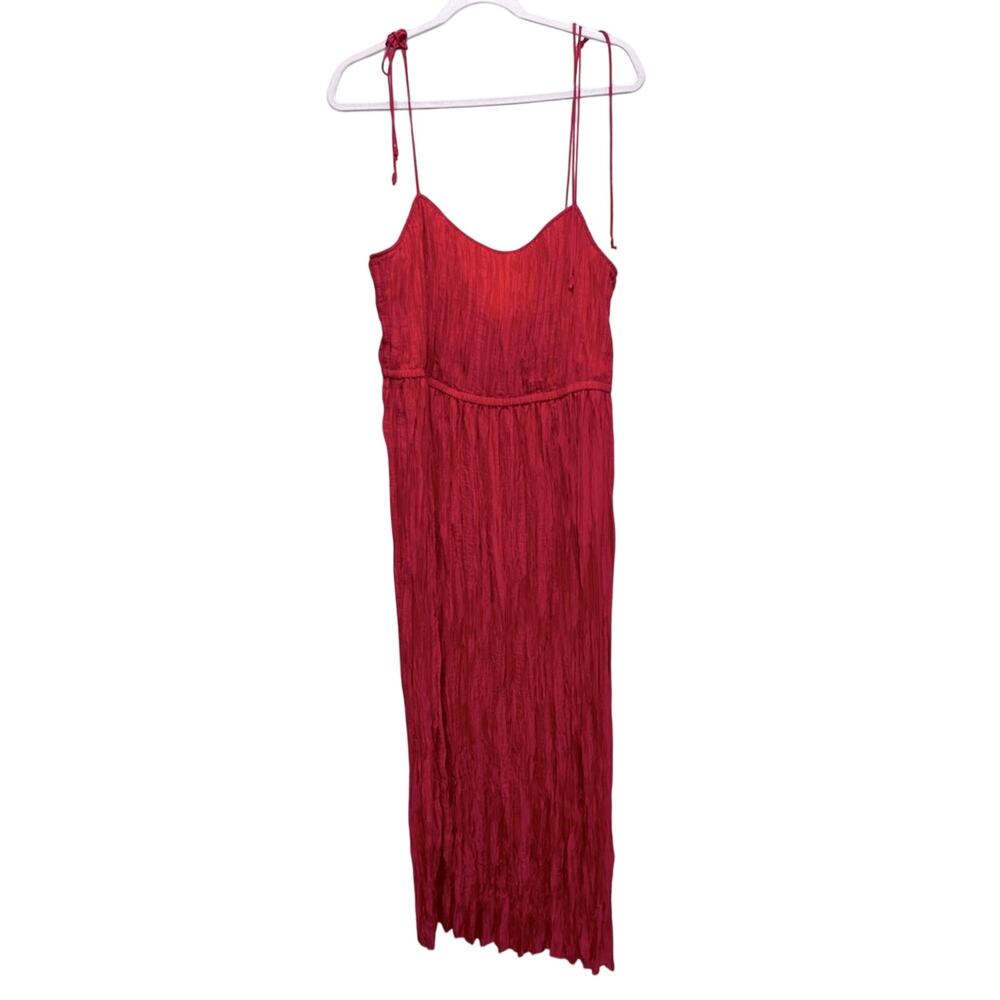 ✨ Ulla Johnson Orla Dress | Size 12 | Romantic Plissé Satin ✨ - Picture 4 of 11